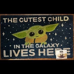 Disney Star Wars Baby Yoda Coir Door Mat Cute Kid